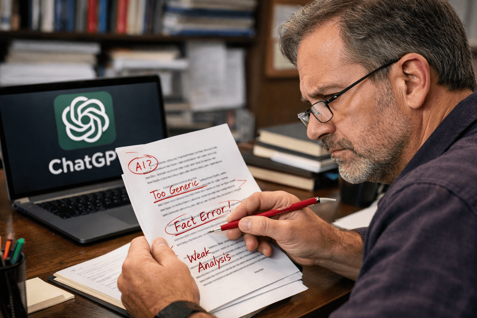 Professors detecting AI-written essays